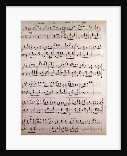 Handwritten sheet music by Anonymous