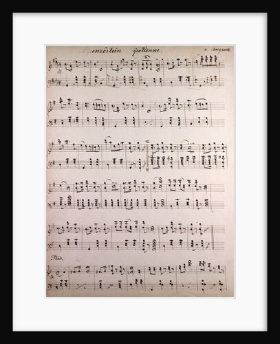 Alpenroslein, Tyrolienne, Handwritten sheet music by Anonymous