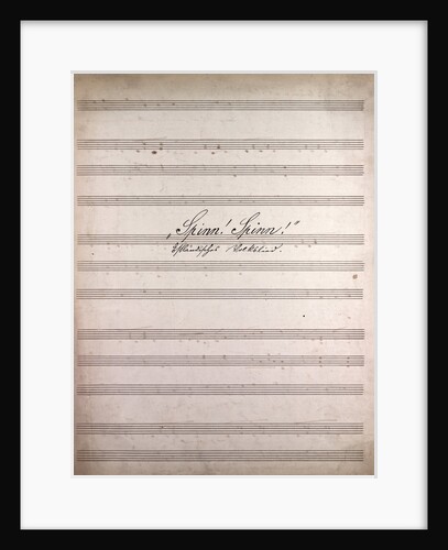 Spinn Spinn!, Handwritten sheet music by Anonymous