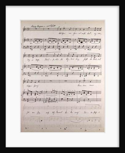 Handwritten sheet music by Anonymous