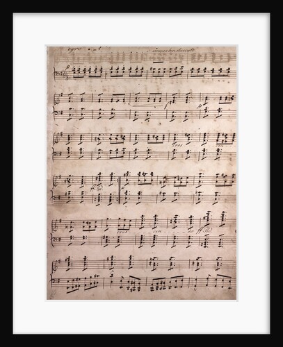 Handwritten sheet music by Anonymous