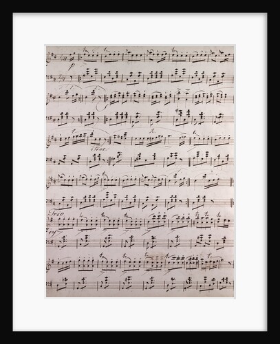 Handwritten sheet music by Anonymous