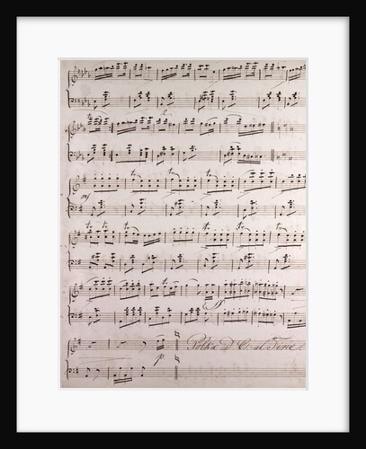 Handwritten sheet music by Anonymous