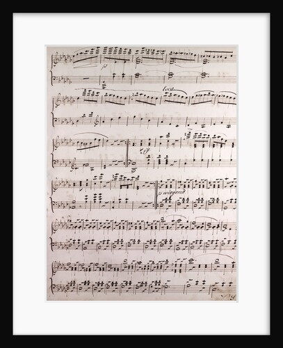 Handwritten sheet music by Anonymous