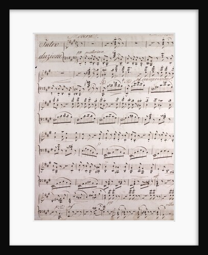 Handwritten sheet music, misterioso by Anonymous