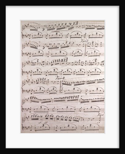 Handwritten sheet music by Anonymous