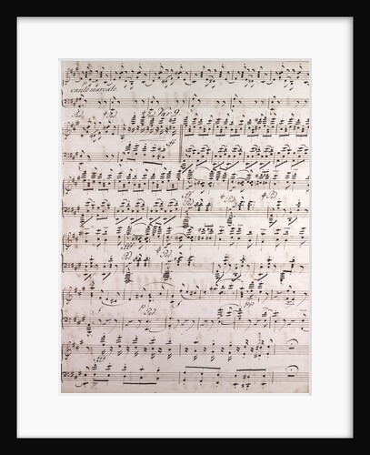 Handwritten sheet music, canto marcat by Anonymous