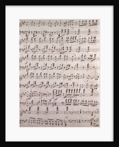 Handwritten sheet music by Anonymous