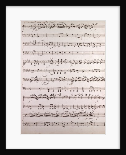 Handwritten sheet music by Anonymous