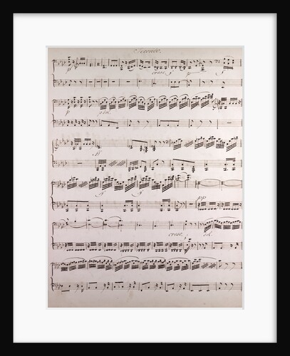 Handwritten sheet music, secondo by Anonymous