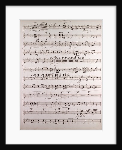 Handwritten sheet music by Anonymous