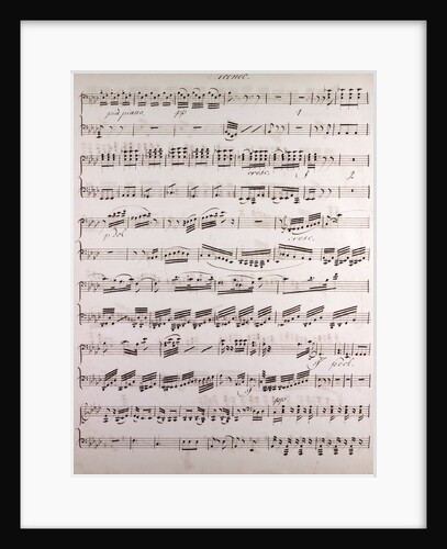 Handwritten sheet music, secondo by Anonymous