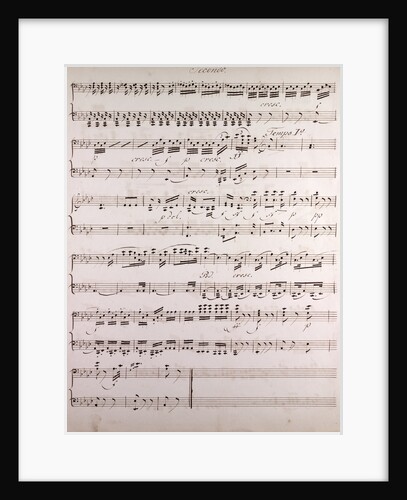 Handwritten sheet music, secondo, tempo by Anonymous