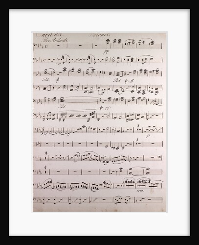Handwritten sheet music, ouverture poco andante, secondo by Anonymous