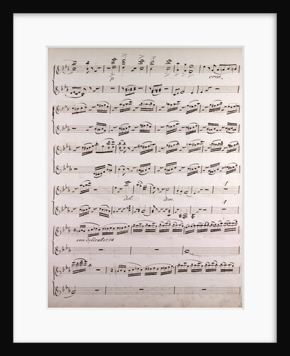 Handwritten sheet music by Anonymous