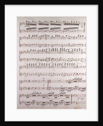 Handwritten sheet music by Anonymous