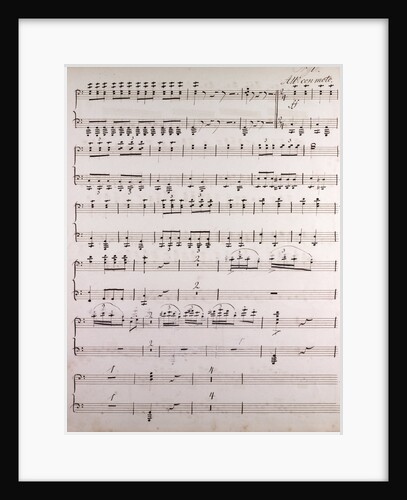 Handwritten sheet music, allegro con moto by Anonymous