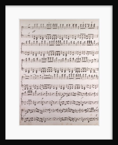 Handwritten sheet music by Anonymous