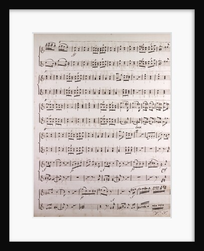 Handwritten sheet music by Anonymous