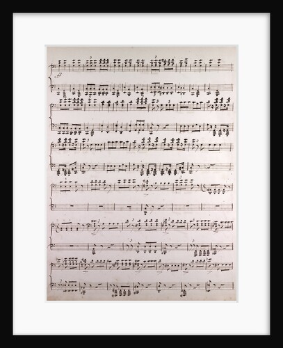 Handwritten sheet music by Anonymous