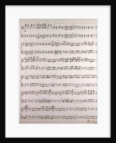 Handwritten sheet music by Anonymous