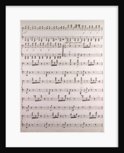 Handwritten sheet music by Anonymous