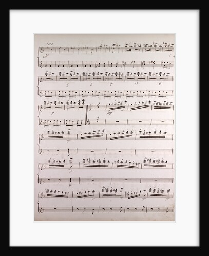 Handwritten sheet music by Anonymous