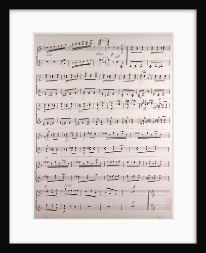 Handwritten sheet music by Anonymous