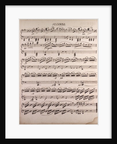Handwritten sheet music, secondo by Anonymous