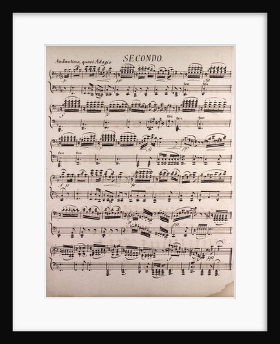 Handwritten sheet music, andantino quasi adagio by Anonymous