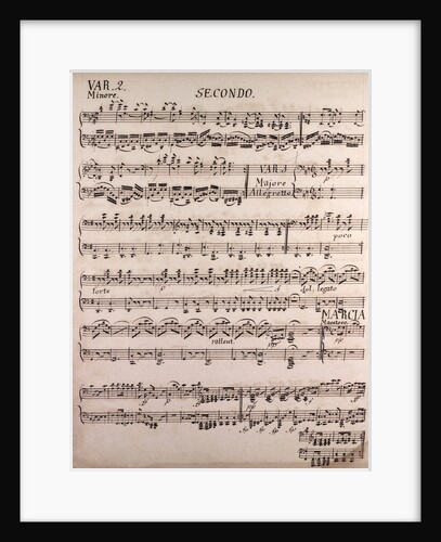 Handwritten sheet music by Anonymous