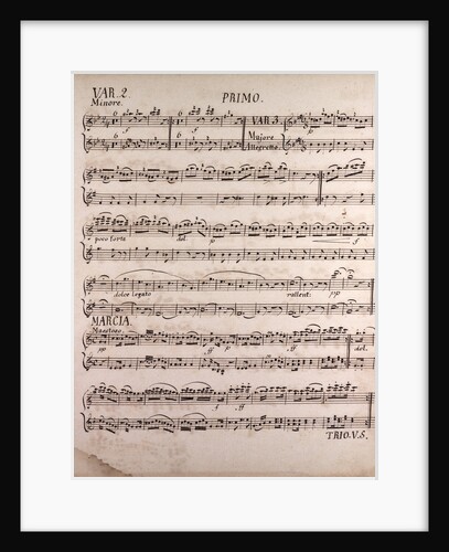 Handwritten sheet music by Anonymous