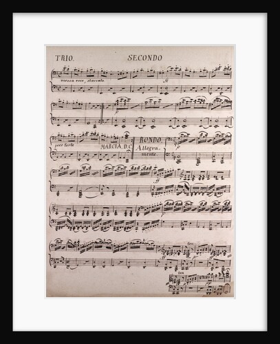 Handwritten sheet music, trio secondo by Anonymous