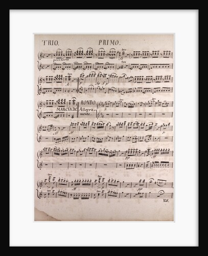 Handwritten sheet music by Anonymous