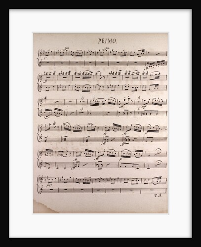 Handwritten sheet music by Anonymous