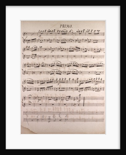 Handwritten sheet music by Anonymous