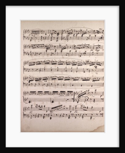 Handwritten sheet music by Anonymous