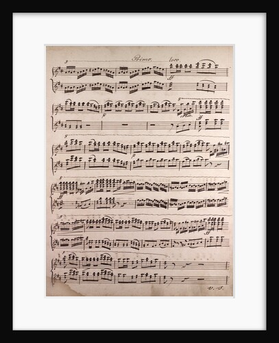 Handwritten sheet music by Anonymous