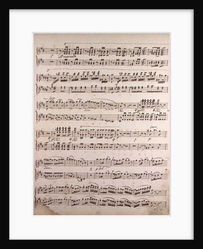 Handwritten sheet music by Anonymous