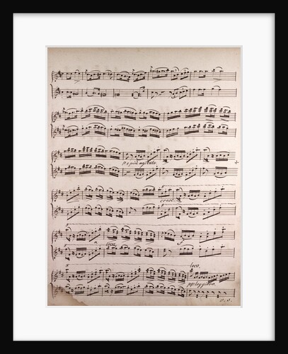 Handwritten sheet music by Anonymous