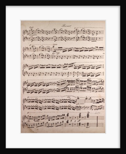 Handwritten sheet music by Anonymous