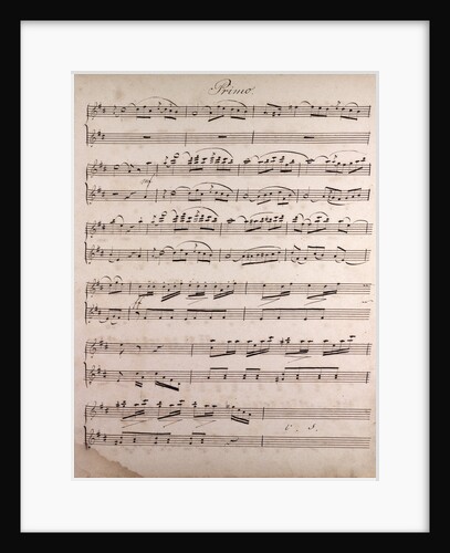 Handwritten sheet music by Anonymous
