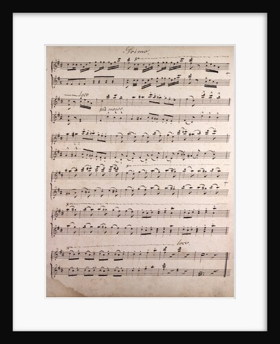 Handwritten sheet music by Anonymous
