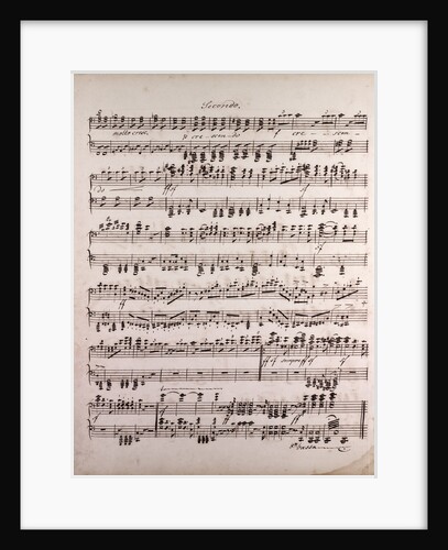 Handwritten sheet music by Anonymous