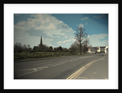 Church and Main Road in Sawley by Sarah Smith