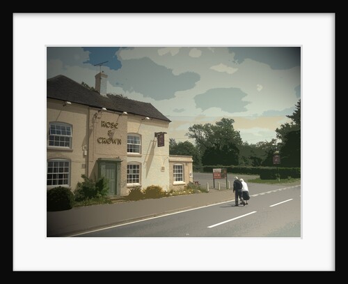 Road Pedestrians near the Rose and Crown by Sarah Smith