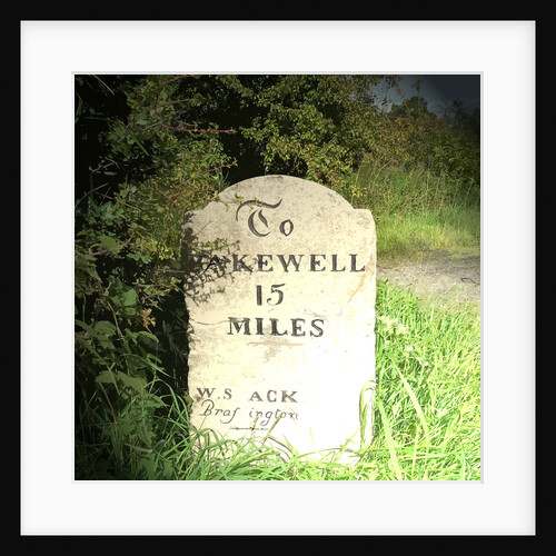 Restored Milestone near Woodeaves Mill by Sarah Smith