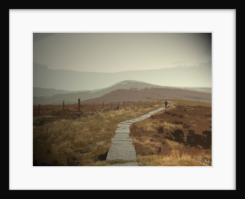 Paved Footpath near Shining Tor by Sarah Smith