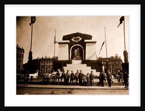 Front door of Smolny Institute, Petrograd, Saint Petersburg, July 1920, Russia by Anonymous