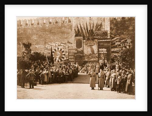 Lenin with comrades at a May Day rally in Red Square, May 1919, Moscow Russia by Anonymous